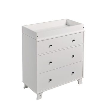 Linx Baby Crescent 3 Drawer Chest of Drawers - White