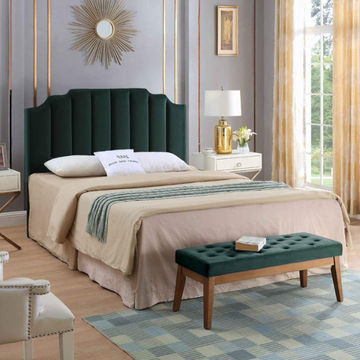 Seraphina Velvet Headboard King Green