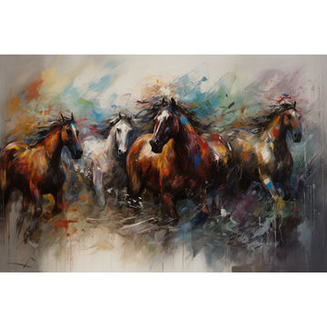 Canvas Wall Art - Bold Splashes Color Energetic Lines - A1129 - [120 x 80 cm]