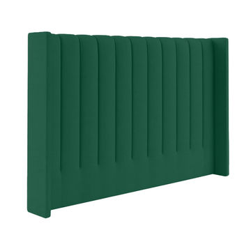 Myra Stripped Wing Headboard Three Quarter Emerald Green
