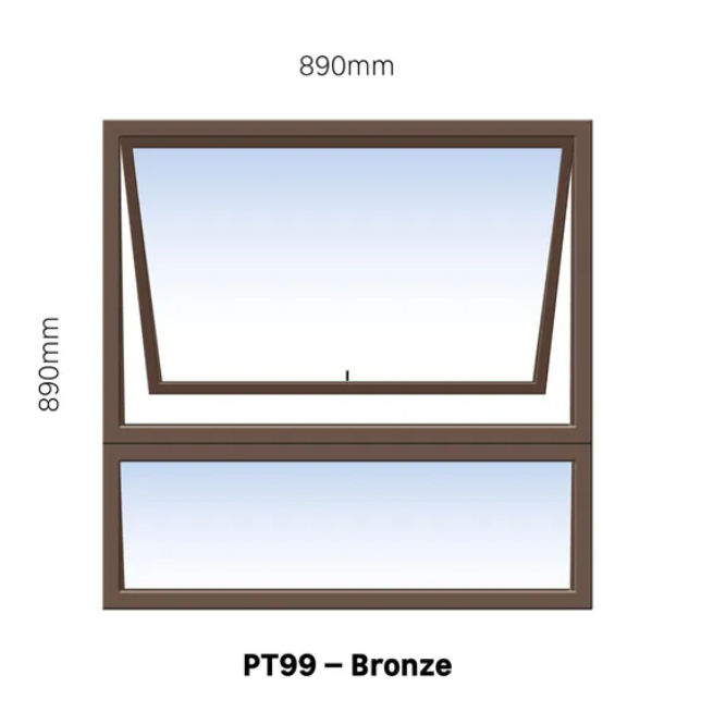 GreenLine Interiors Bronze Aluminum PT99 1 vent W900MM x H900MM