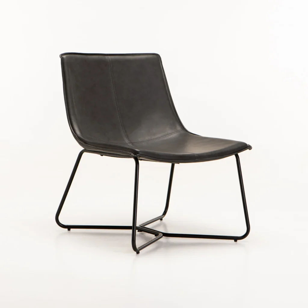 AXEL Leather Touch Chair Dark Grey — Modern Comfort Seating