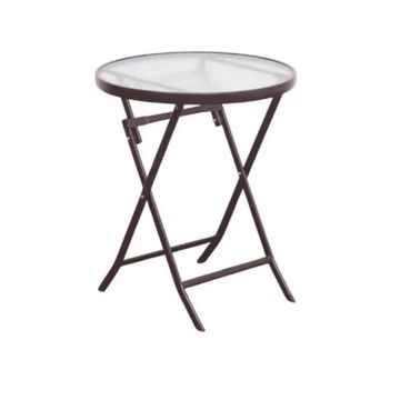 Folding Round Glass Table-80CM