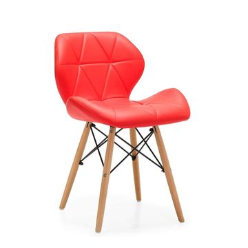 Multifunctional Scandinavian Butterfly Design Ergonomic Dining Chair - Red