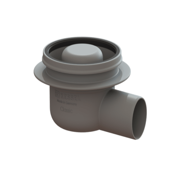 Drain body, Classic bathroom drain System 100, DN 50, Horizontal outlet, Odour trap 50 mm