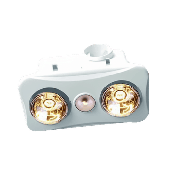 Bathroom Heating Lamp & Light 2 Lamp Plastic Finish