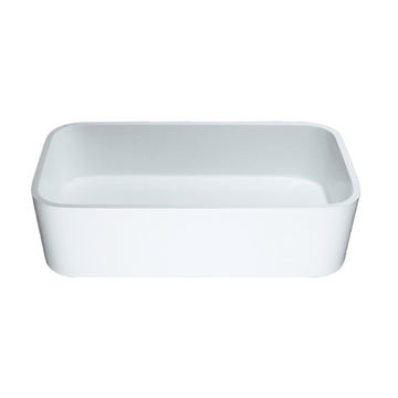 Modicum (Small)  Arctic White with Gloss White Interior Counter Top Basin