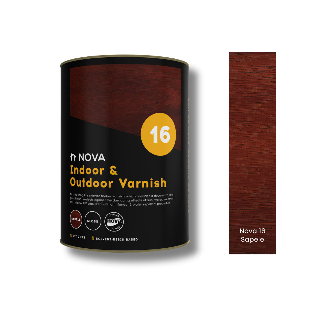 Nova 16 Indoor & Outdoor Varnish - Sapele 5lt