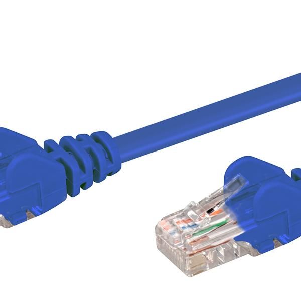 Linkqnet Rj45 Cat5E Anti-Snag Moulded Pvc Network Flylead - Blue - 0.5M