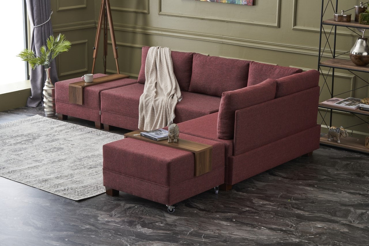 Fly Corner Sofa Bed Right - Brown