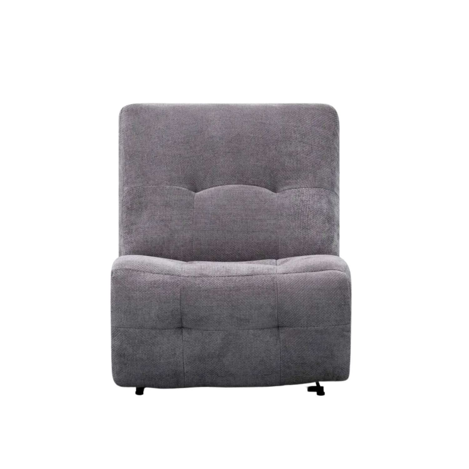 Armless Fabric Power Recliner Chair - Grey