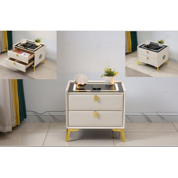 Side Table Nightstand Wireless Charging Station Touch Screen End Table