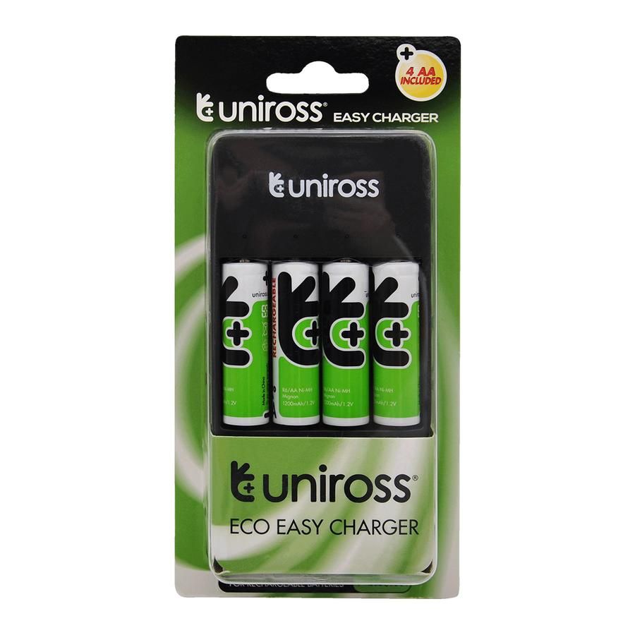 Uniross Battery Charger Including 4 Aa 1200Mah