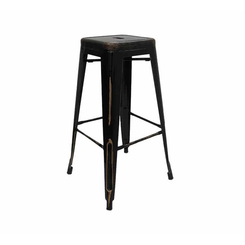 Vividitto - Tolix Bar Chair Brush Finish Without Back -Black