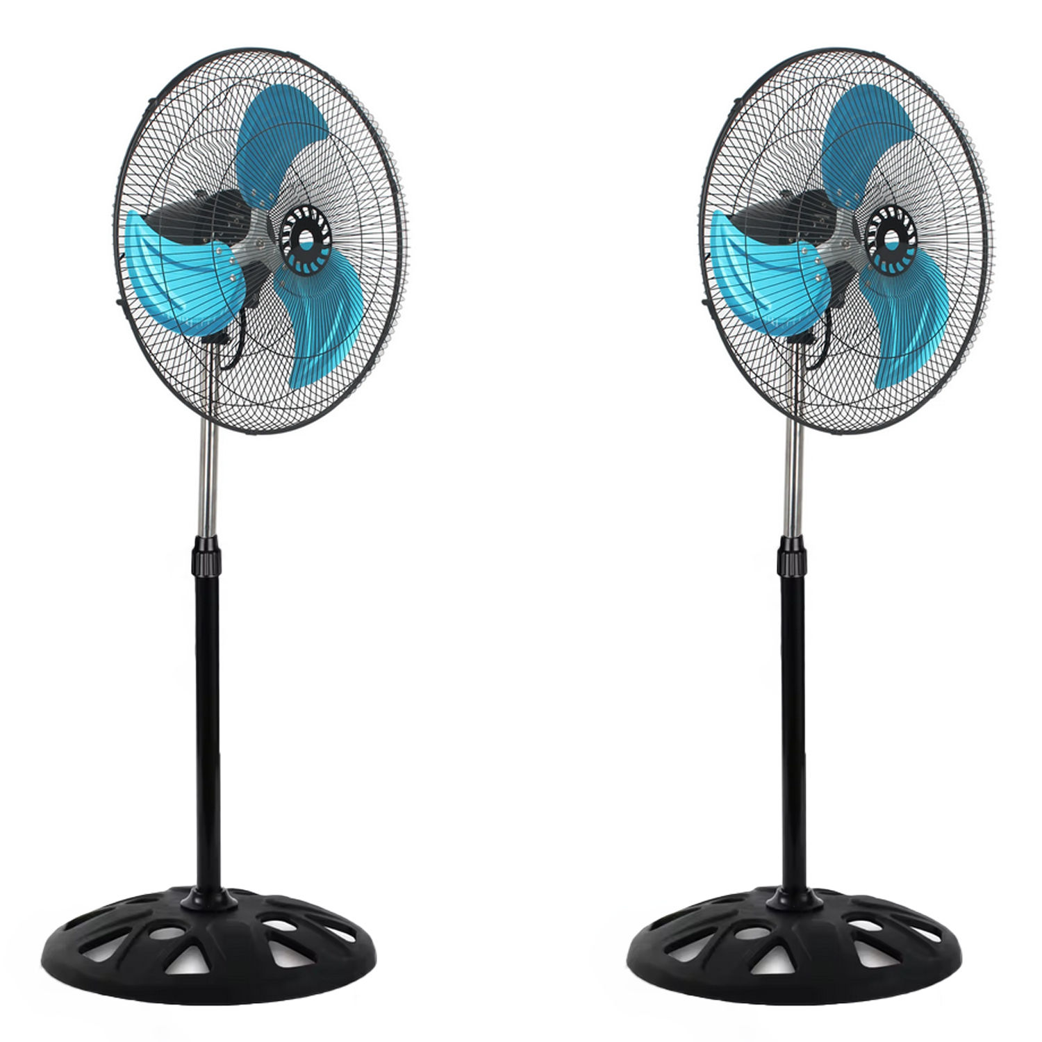 18 Inch Industrial Heavy Duty Pedestal Oscillating Metal Stand Fan Set of 2 - EMS