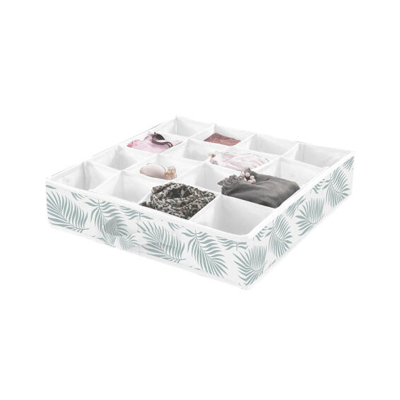 Storage Drawer Organizer Palma White & Green W40xh9cm