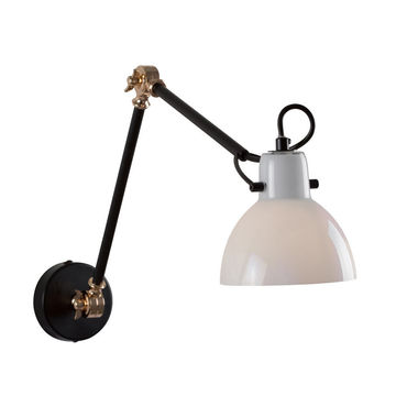 Siena - Adjustable - Wall Light - Opal/Black
