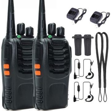 2 Pack Long Range Walkie Talkies 2-Way Radios & 16-Channel & Earpieces