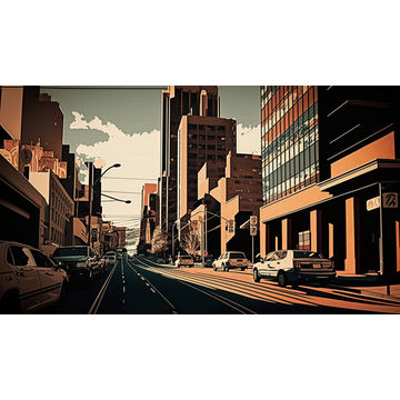 Canvas Wall Art - Streets of Johannesburg - B1009 [120 x 80 cm]