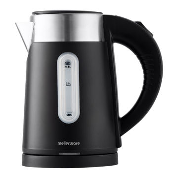 Mellerware Kettle Double Wall Cordless Stainless Steel Black 0.8L 800-900W "Siena Compact"