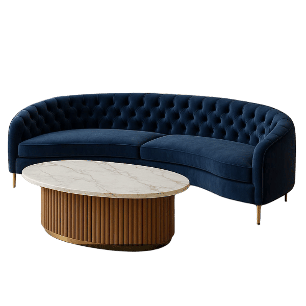Innofurn-Curved Chesterfield Sofa