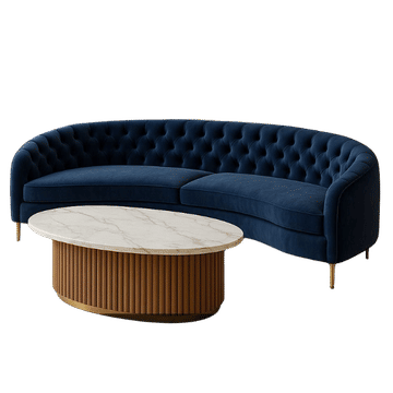 Innofurn-Curved Chesterfield Sofa
