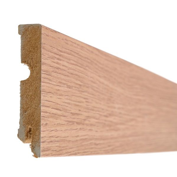 Skirting Cubic Light Walnut MDF Matt Finnish 80mm x 16mm x 2400mm