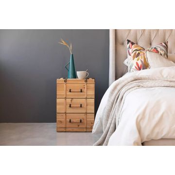 TYSON 3 DRAWER PEDESTAL VINTAGE INDUSTRIAL BEDSIDE TABLE