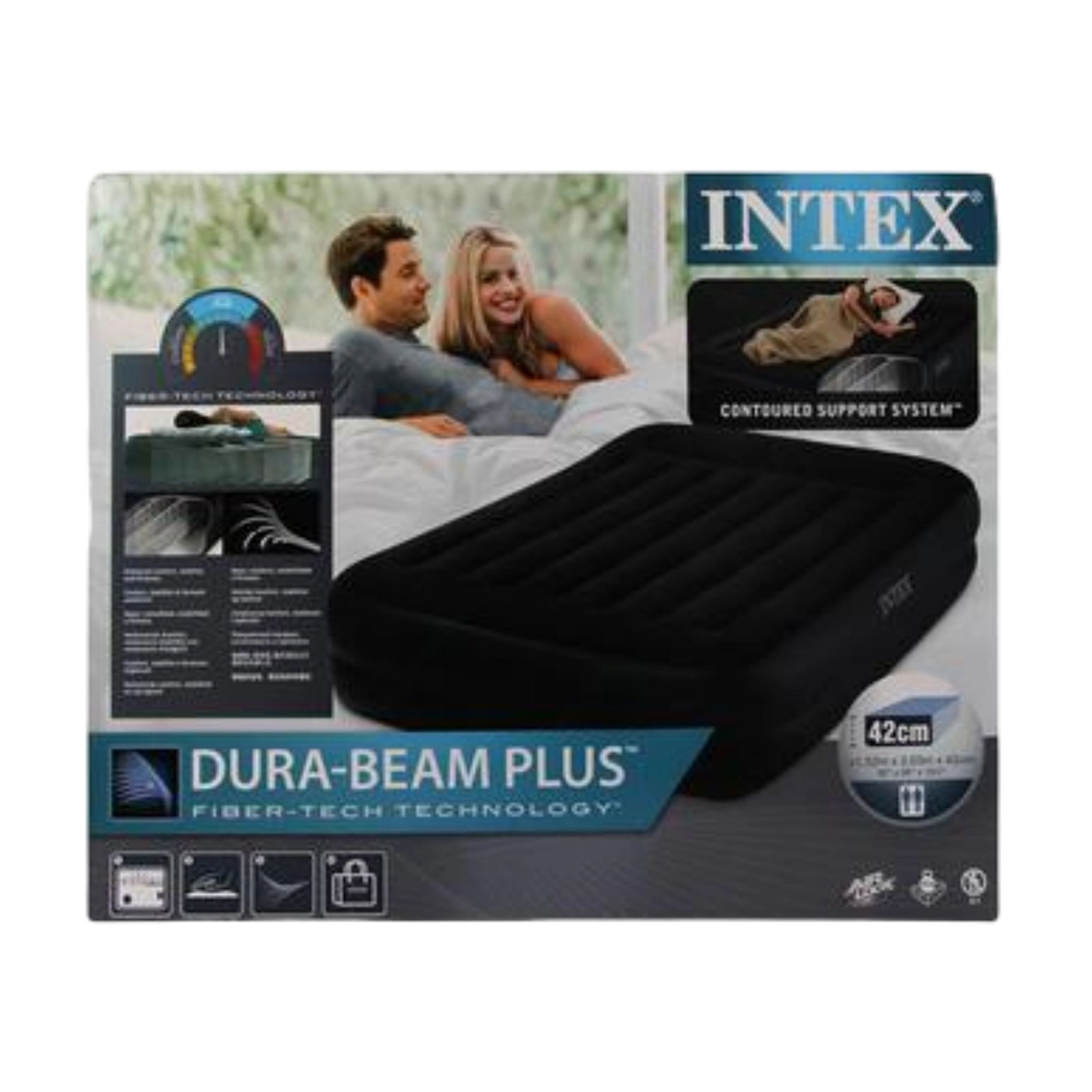 Intex Air-Bed D/B P/Rest Qn W/Pump
