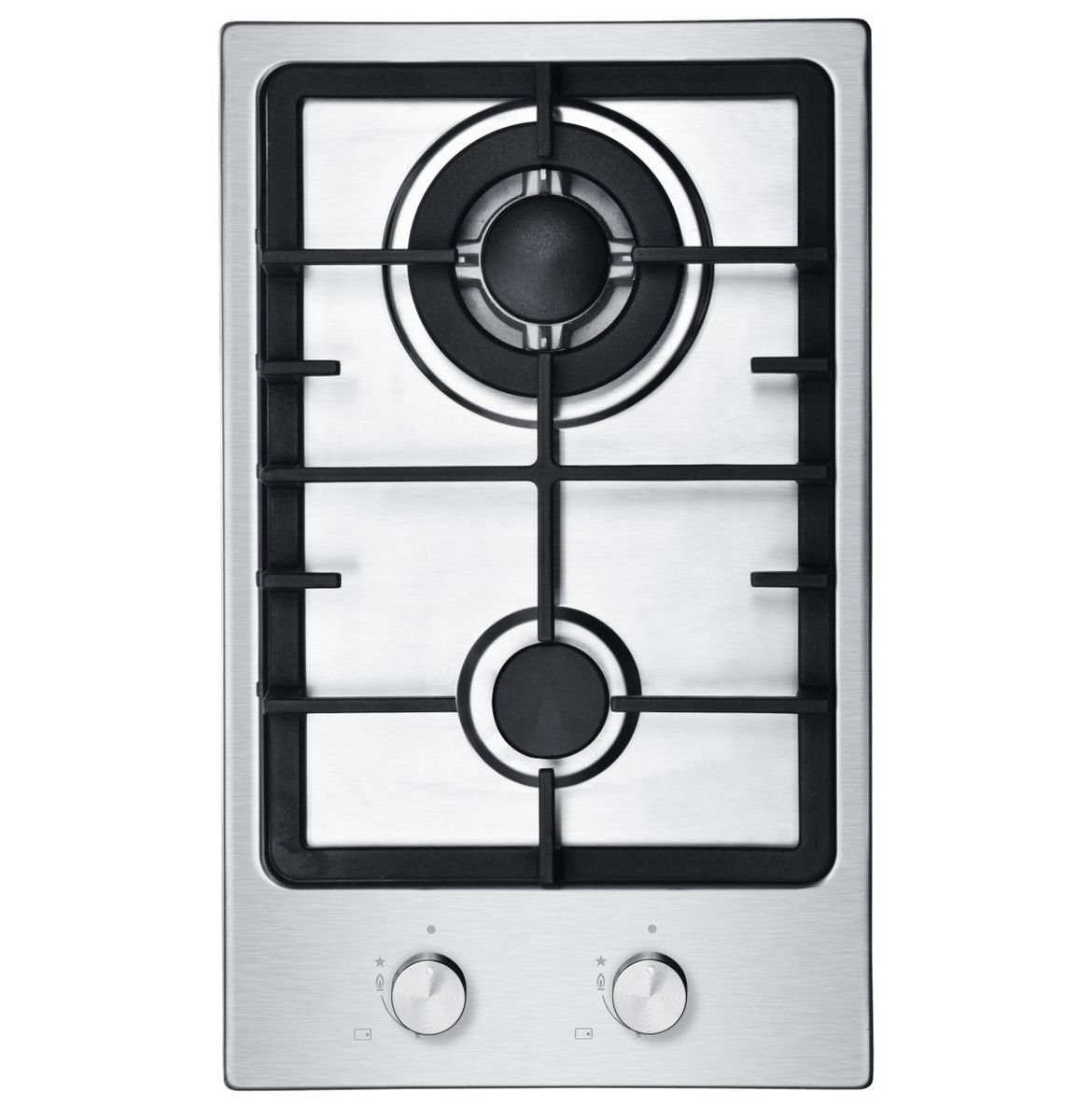 Goldair 2 Burner Gas Hob - Stainless Steel