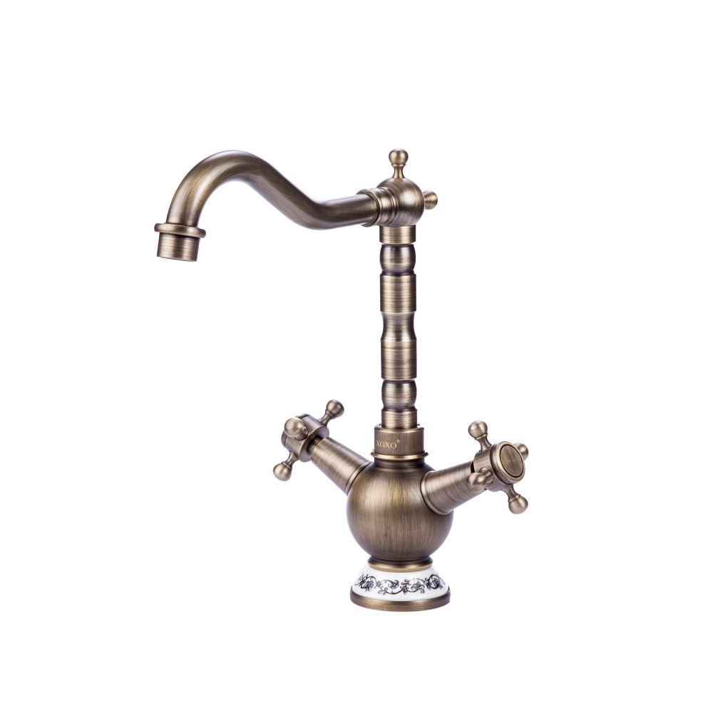 TBTF004- Floral and brass Bathroom | Kitchen mixer