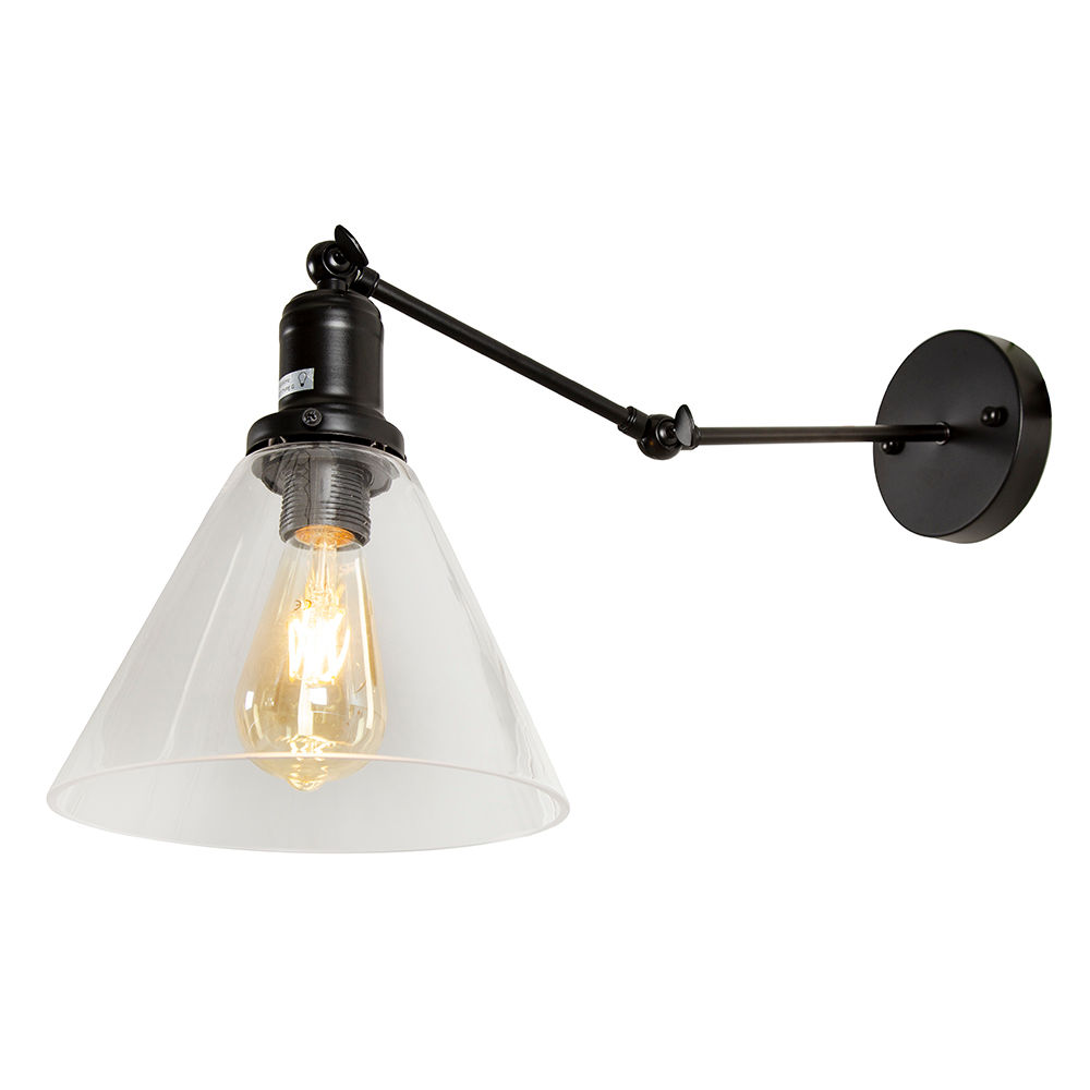 Funnello - Long Arm - Wall Light - Black