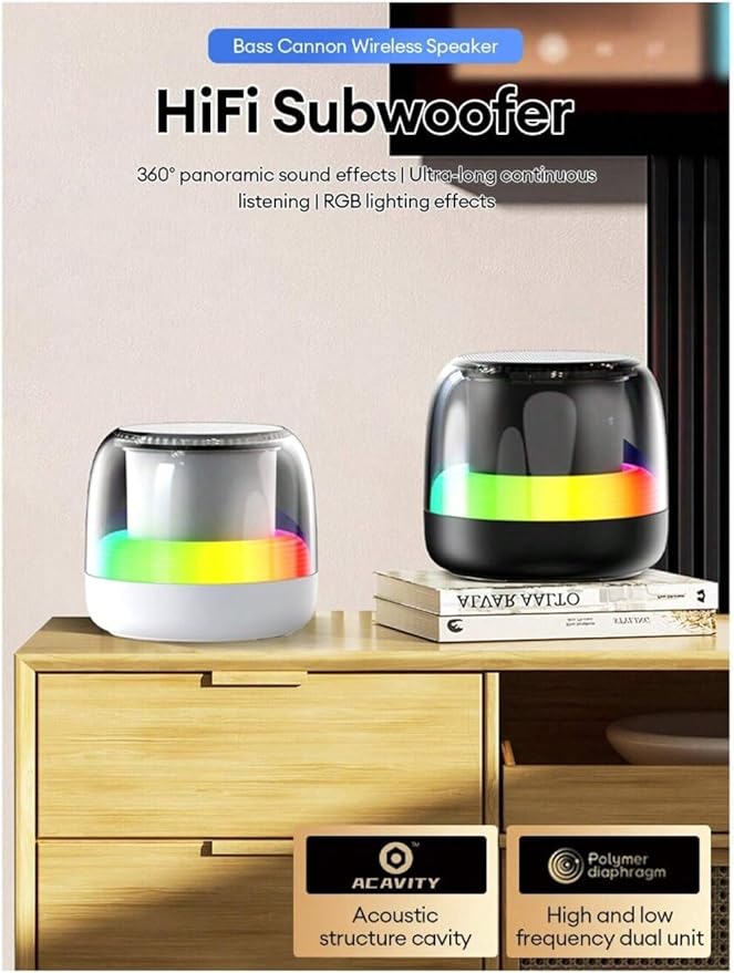 DZ-018 Portable Bluetooth Wireless Speaker with RGB Lighting