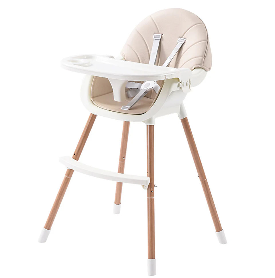 2 in 1 Baby Feeding chair with wooden legs