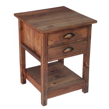 2 Drawer Bedside/Side Table/Pedestal/Nightstand crafted from Wood