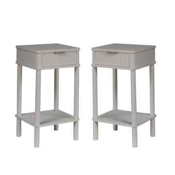 KC FURN Lonhill Beige Pedestal Set of 2