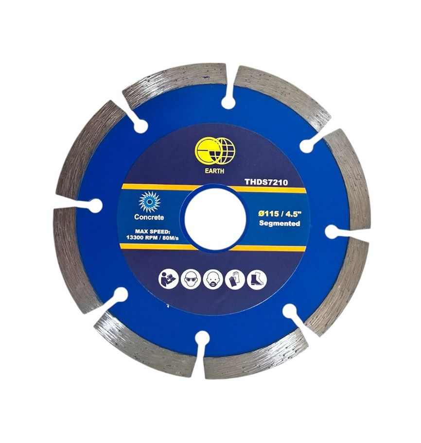 EARTH Segmented Diamond Cutting Blade - 115mm for Concrete