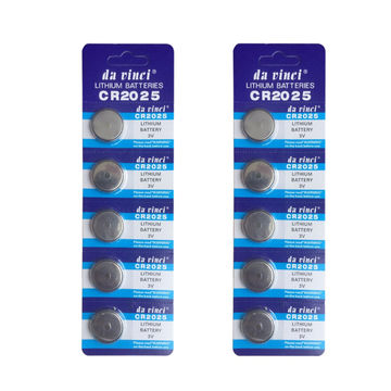 CR2025 3V Lithium Coin Batteries 2x Packs of 5 ( 10 Batteries )