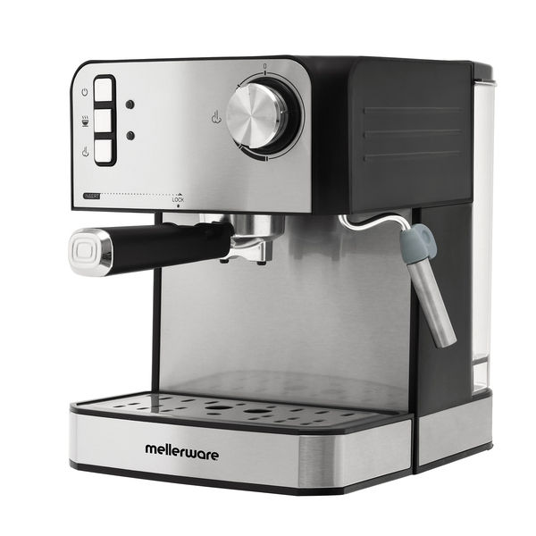 Mellerware Coffee Maker Espresso Stainless Steel Brushed 20Bar 850W 
