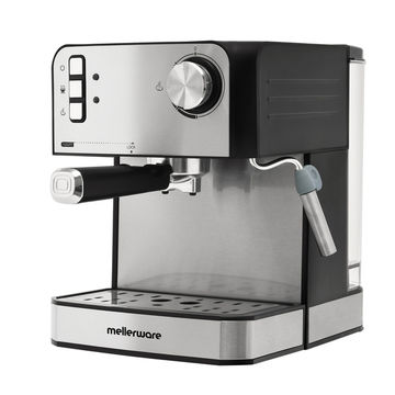 Mellerware Coffee Maker Espresso Stainless Steel Brushed 20Bar 850W "Trieste"