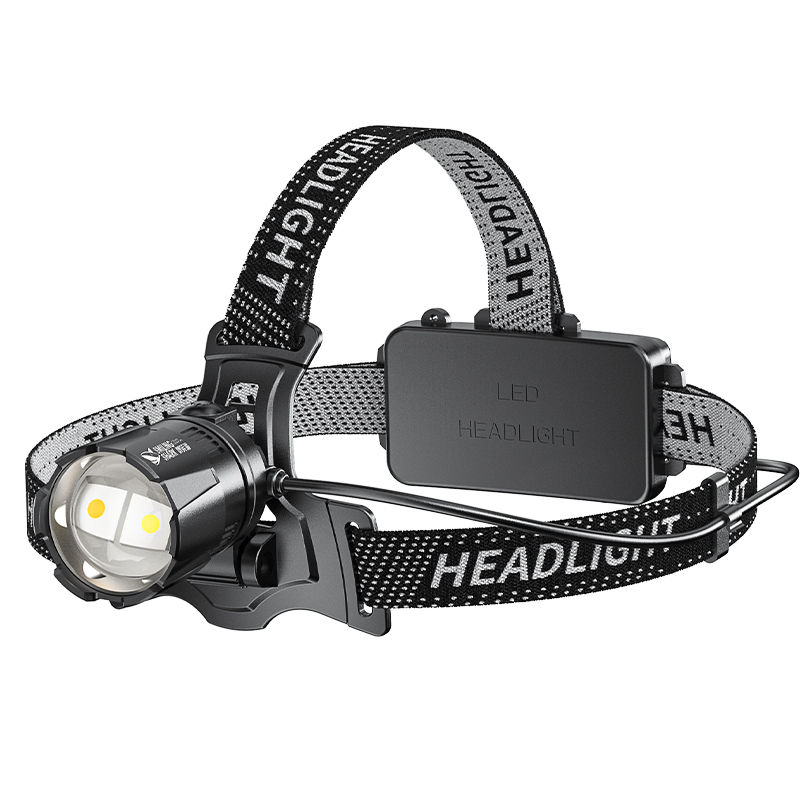 Smiling Shark TD8030 HeadLamp 8400 Lumens LED Headlight With Sensor Yellow White Light USB Rechargeable Zoomable Waterproof With Power Bank Function