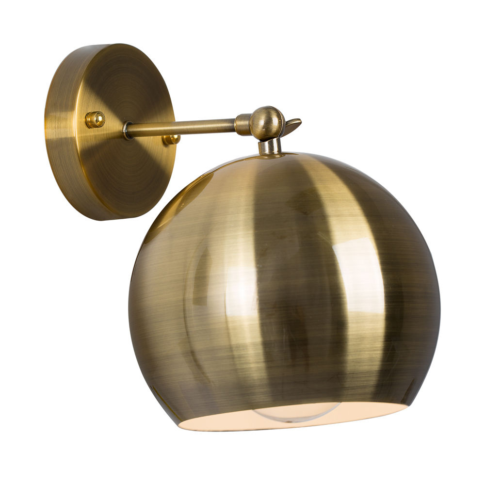 Eurolux - Round - Wall Light - Antique Brass