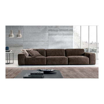 Beech Wood 3 Seater Sofa - Brown