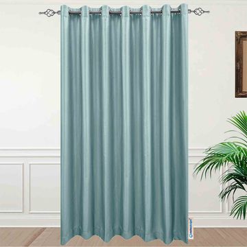Matoc Designs Curtain - Blockout Shimmer Aqua -Eyelet - 500cm W x 221cm H
