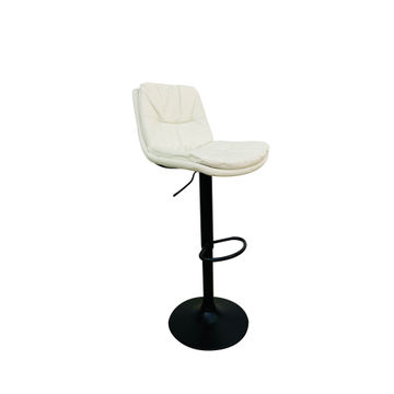 KC FURN-Tucson Swivel,Faux Leather Bar Stool (White)