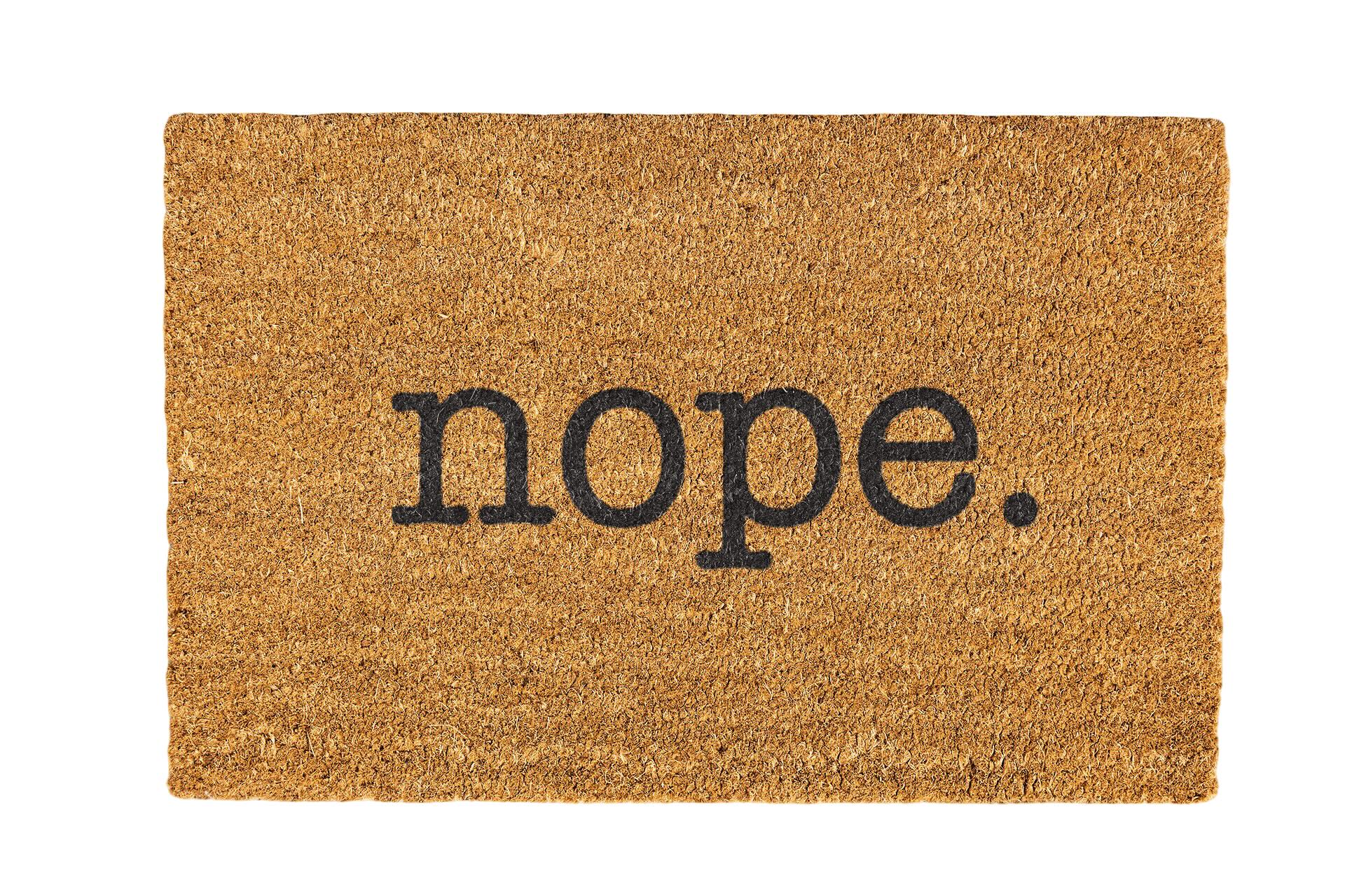 Nope Coir Doormat Design 700 x 400mm
