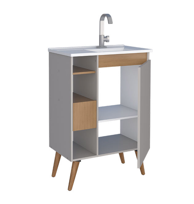 Lotus Bathroom Vanity Freestanding 60cm-Nude