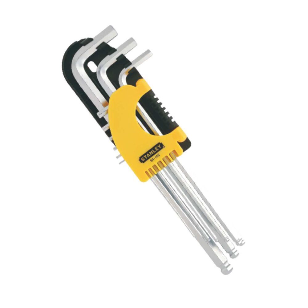 STANLEY 9 PC Long Spheric-head Hex Key Set | STMT94162-8