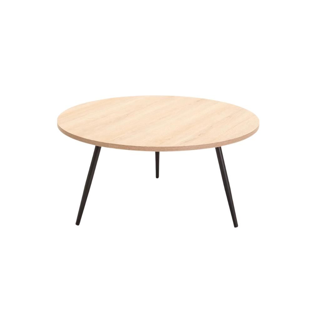 Livorno 80cm Round Coffee Table - Oak