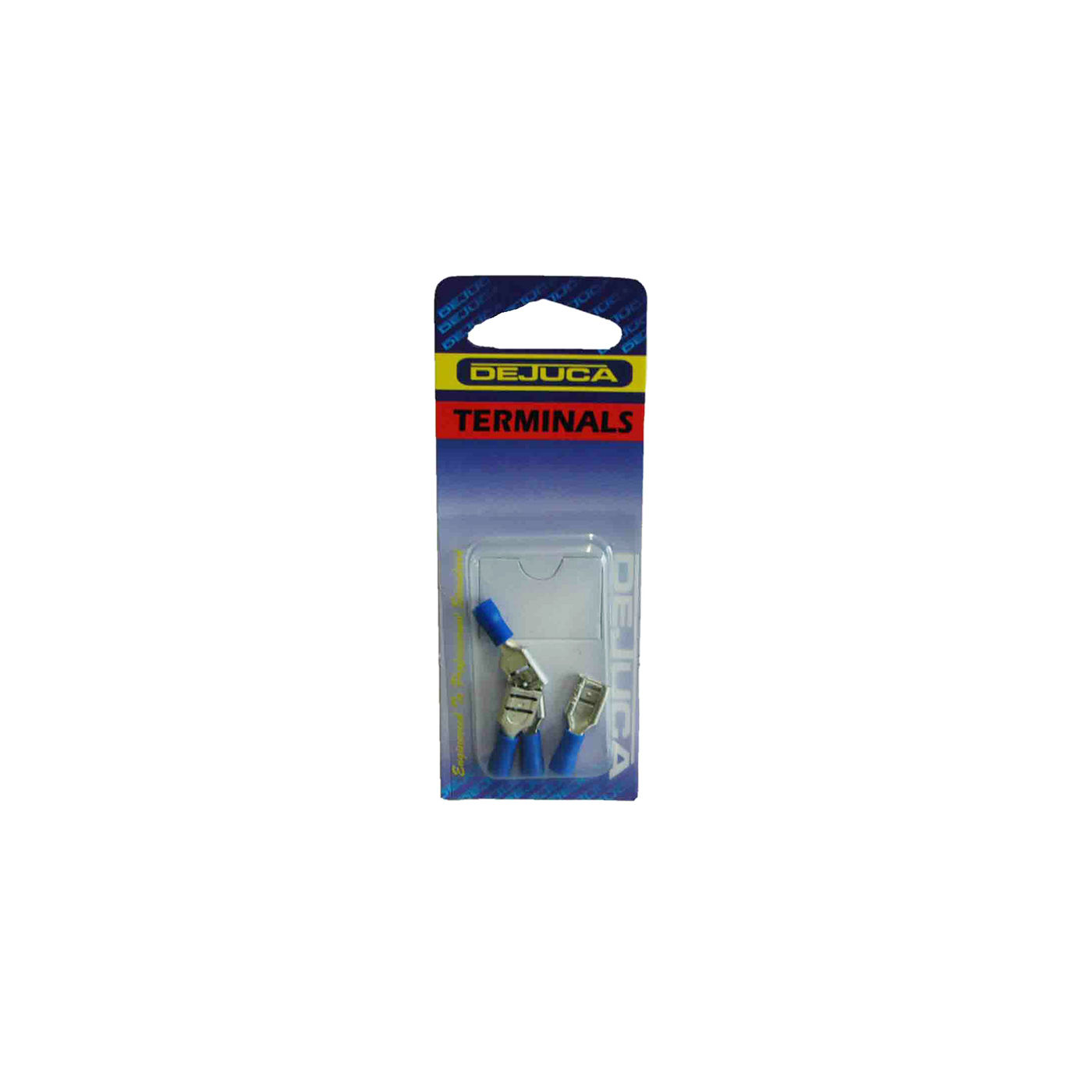Dejuca - Terminal - Disconnect - Blue - Female - 9mm - 4/Card - 6 Pack